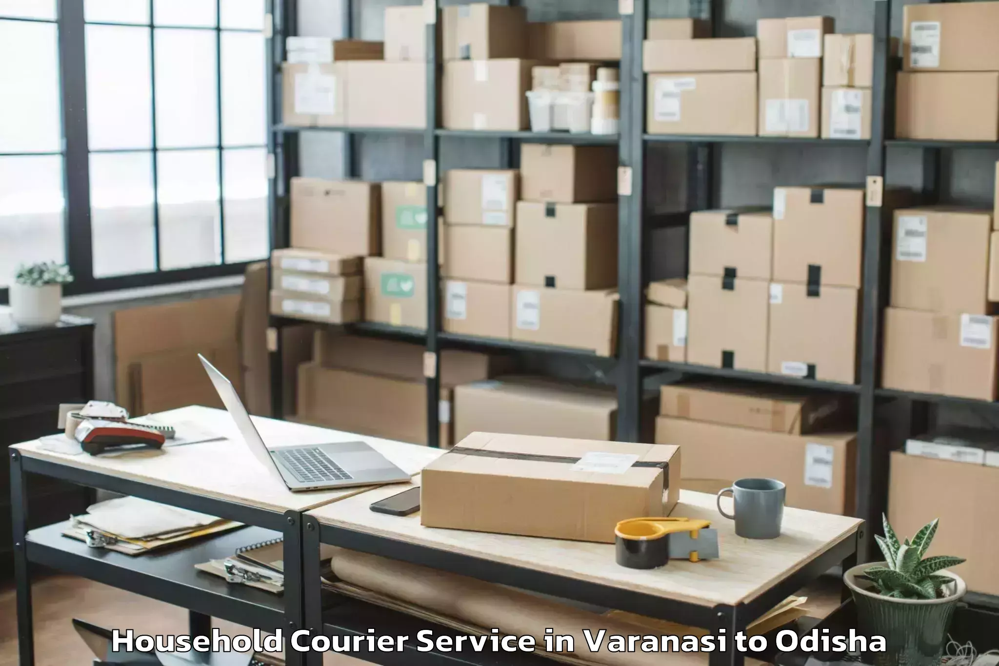 Book Varanasi to Raikia Household Courier Online